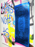 Toile Karl Lagasse This Note Is Dollar Bleu Texte Bleu