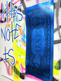 Karl Lagasse This Note Is Dollar Bleu Texte Bleu Peinture 