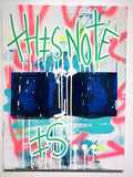 Karl Lagasse Peinture This Note Is Dollar Bleu Texte Vert