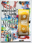 Karl Lagasse Peinture This Note Is Dollar Doré Texte Noir